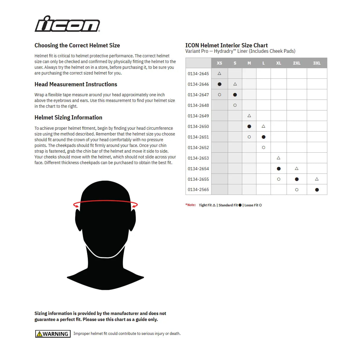 Icon Variant Pro™ Helmet Interior Set Inredning hjälm bild 4 PMMEDIA:f37cbeafe1acfbcf