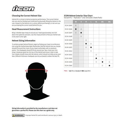 ICON Variant Pro™ Hjälminteriör Set bild 2 PMMEDIA:f37cbeafe1acfbcf