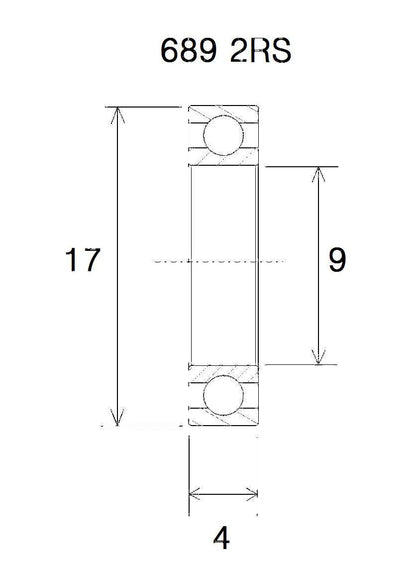BLACK BEARING B3 Lager 9x17x4 mm bild 1 PMMEDIA:e9e53d43b0317cda