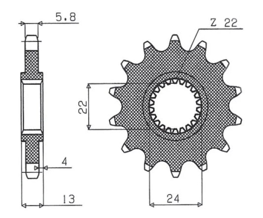 SUNSTAR SPROCKETS Powerdrive Framdrevsdrev 520 16T bild 1 PMMEDIA:a8d5df7d947dc848