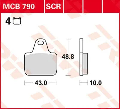 TRW SCR Series Sintrade Racingbromsbelägg bild 1 PMMEDIA:600552ec6398bef5