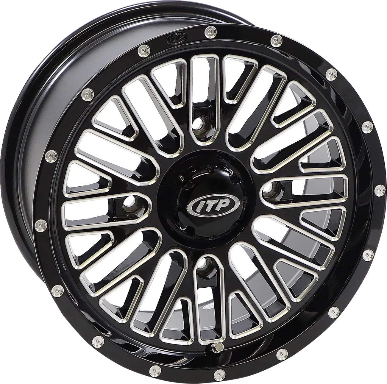 ITP Momentum 14x7 ATV-fälg 4/156 +30mm offset svart/maskinerad bild 1 PMMEDIA:2d923705ac270fee