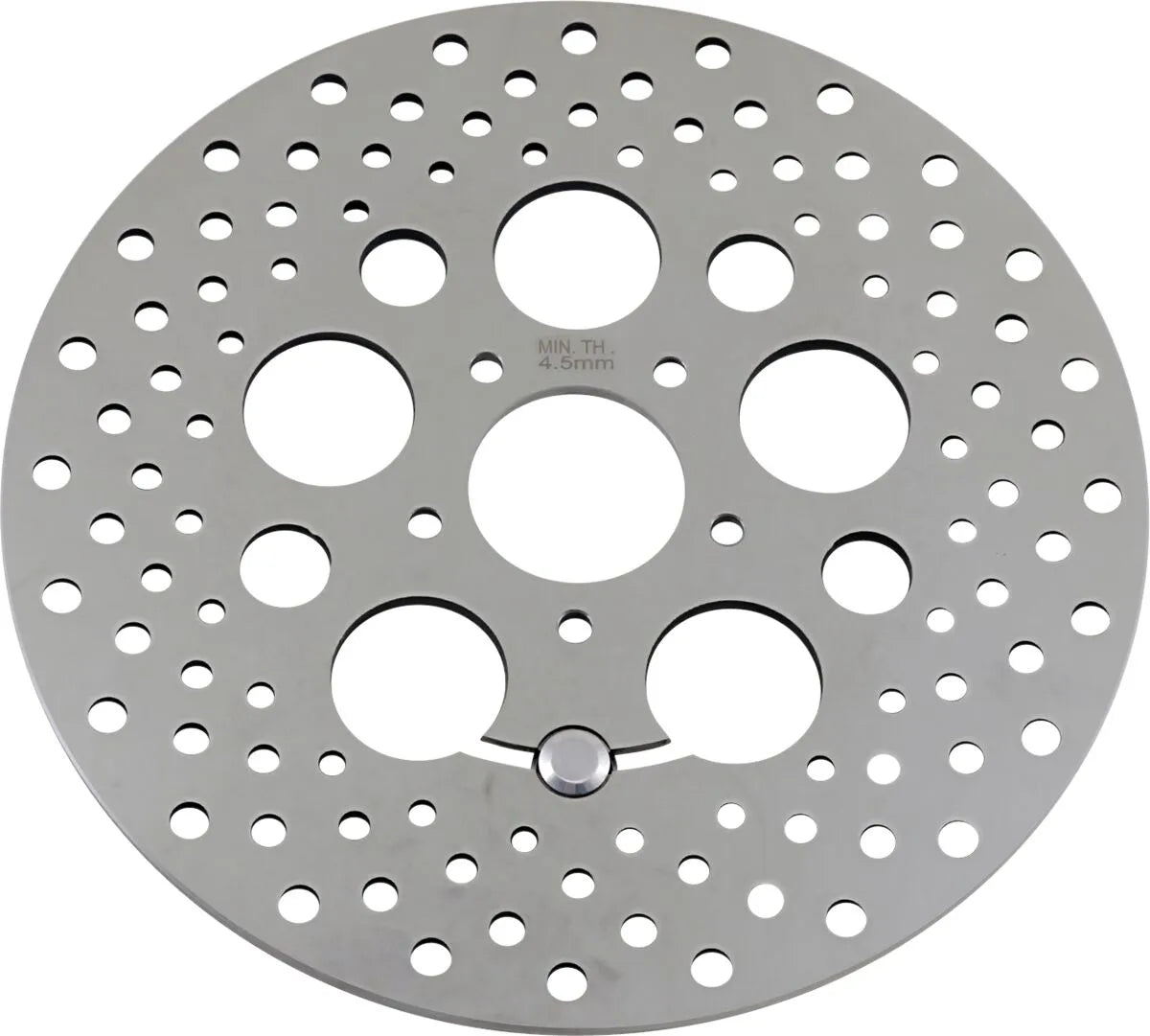 DRAG SPECIALTIES Polerad Rostfri Borrad Bromsskiva Fram bild 1 PMMEDIA:bab341607512afc7