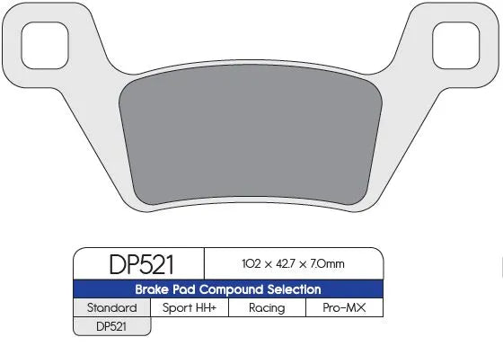 Dp Brakes Standard Sintered Metal Brake Pads Bromsbelägg sintrad metall bild 1 PMMEDIA:25a8e5243e04c62e