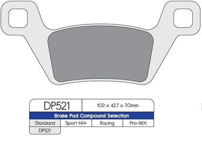 Dp Brakes Standard Sintered Metal Brake Pads Bromsbelägg sintrad metall bild 1 PMMEDIA:25a8e5243e04c62e