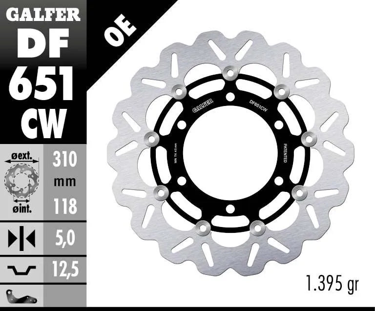 GALFER Bromsskiva Float Wave DF651CW bild 2 PMMEDIA:ec76f6f02a55b205