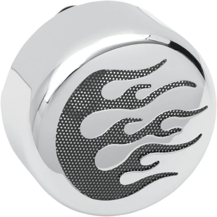 DRAG SPECIALTIES Horn Cover Chrom/Svart Flammor bild 1 PMMEDIA:6d9aa39f02a7fe58