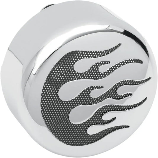 DRAG SPECIALTIES Horn Cover Chrom/Svart Flammor bild 1 PMMEDIA:6d9aa39f02a7fe58