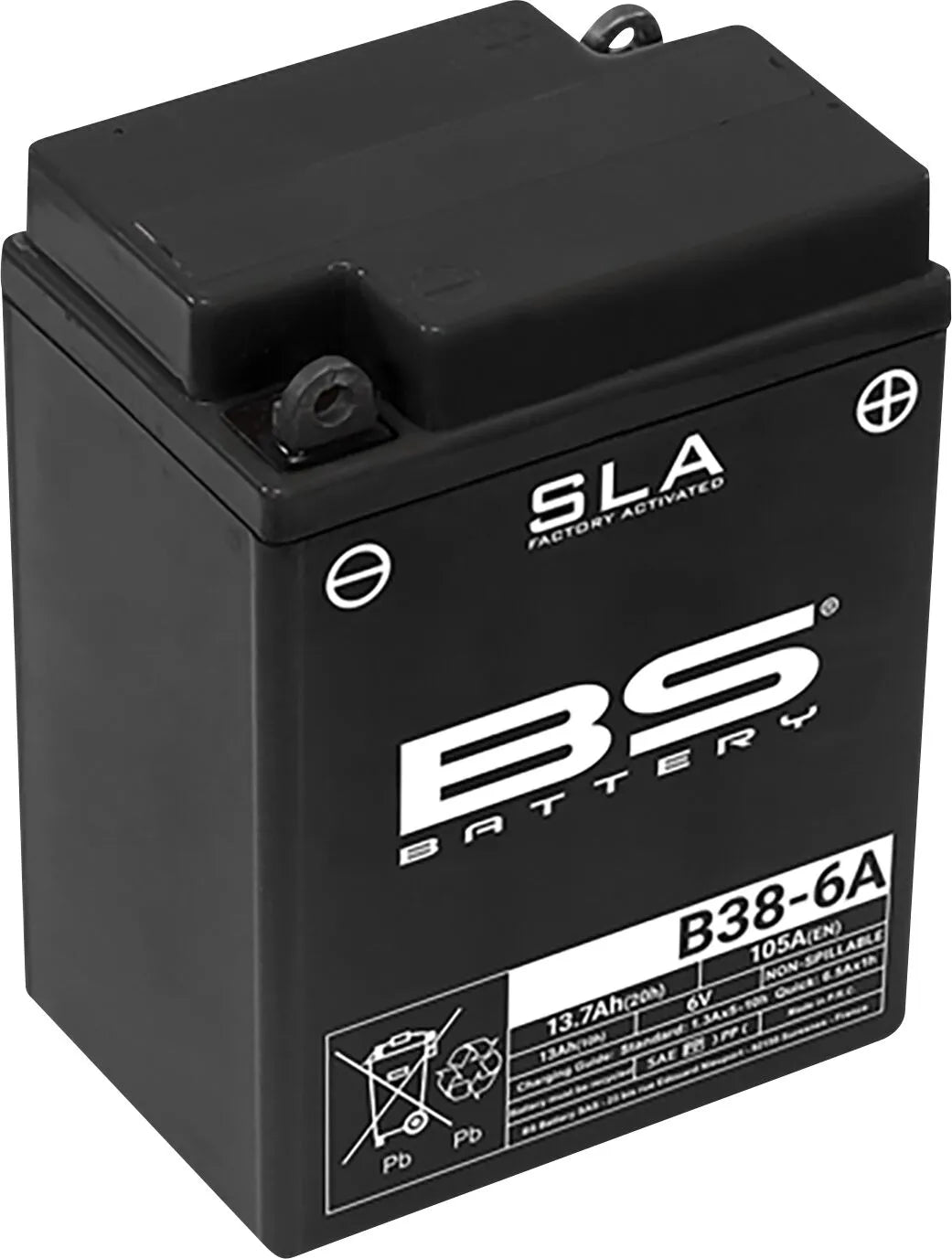 BS BATTERY B38-6A AGM underhållsfritt batteri 6V 13Ah bild 1 PMMEDIA:84a515b6b82bcd6b