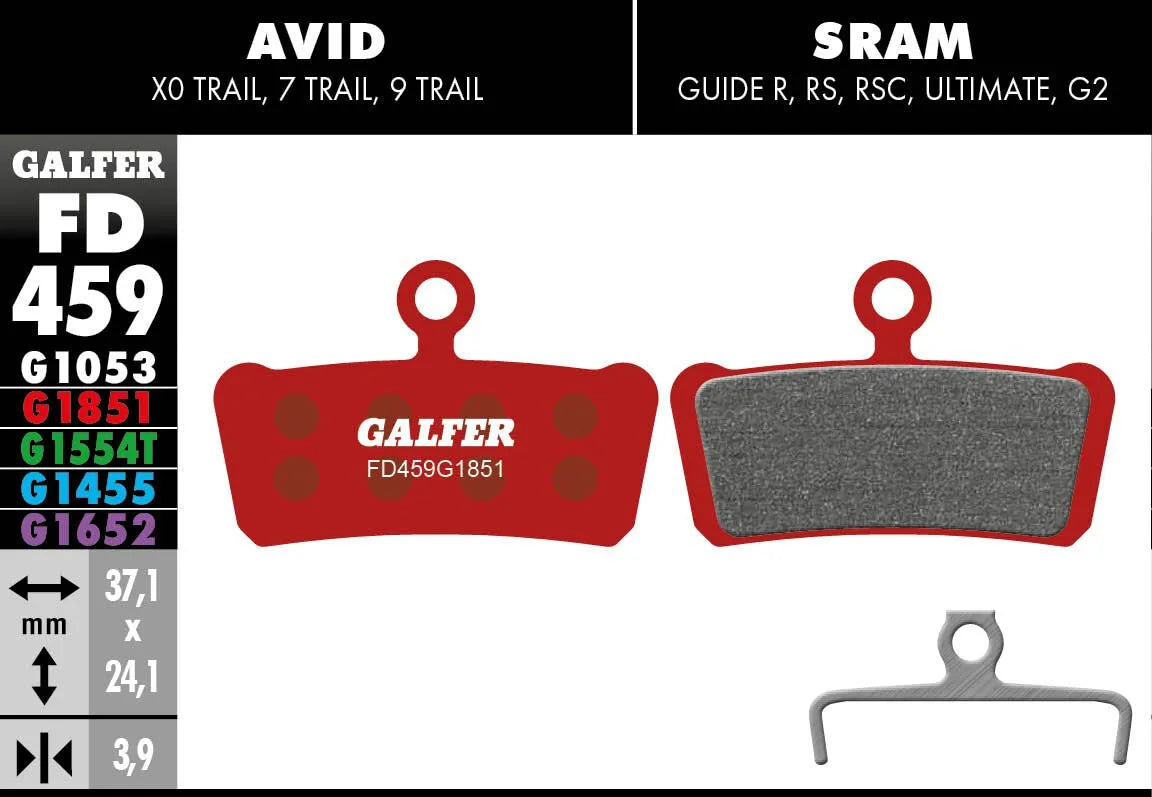 GALFER G1851 Advanced bromsbelägg bild 1 PMMEDIA:249d325dad0ceaa8