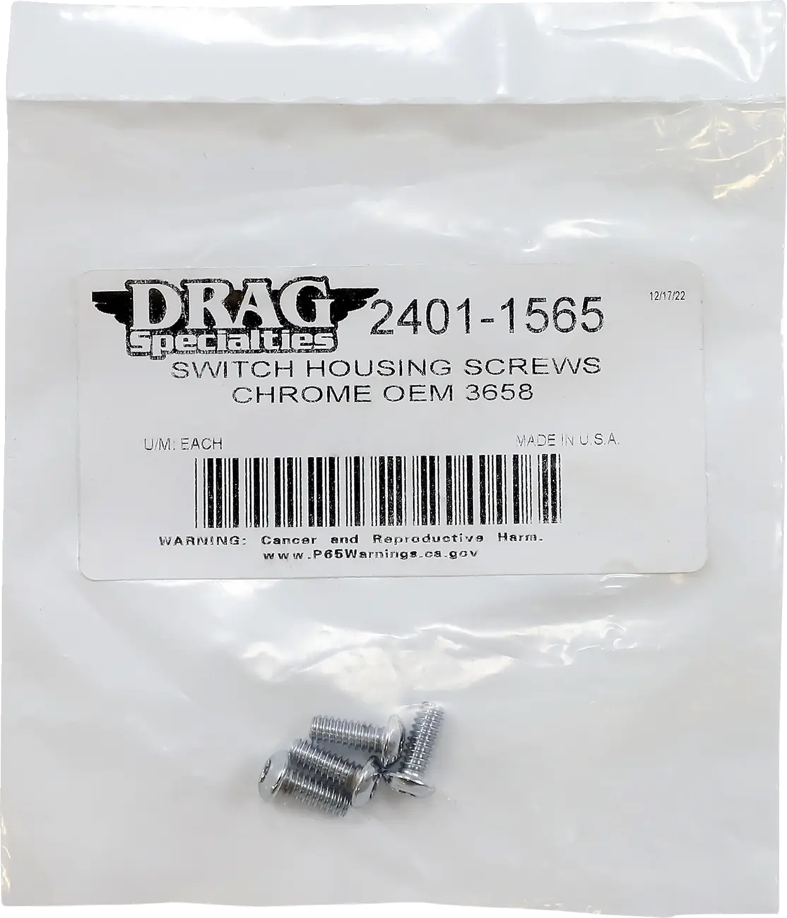 Drag Specialties Switch Housing Screw Kit Monteringssats fordonsanpassade bild 4 PMMEDIA:16b1ff82b5788d2e