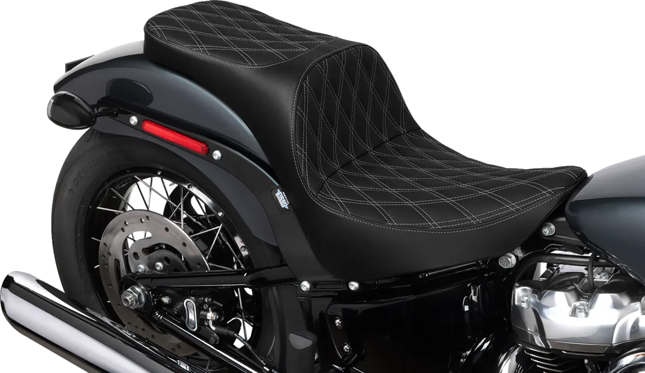 DRAG SPECIALTIES SEATS Freedom Touring Sadel 2-Up Double Diamond Silver bild 3 PMMEDIA:896a2e5a03c51110