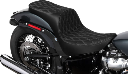 DRAG SPECIALTIES SEATS Freedom Touring Sadel 2-Up Double Diamond Silver bild 3 PMMEDIA:896a2e5a03c51110
