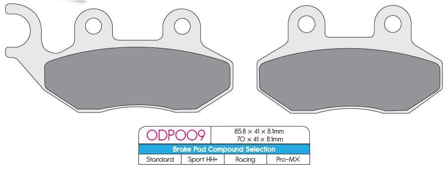 DP BRAKES ODP Organiska Bromsbelägg bild 1 PMMEDIA:c64782d7ac65a823