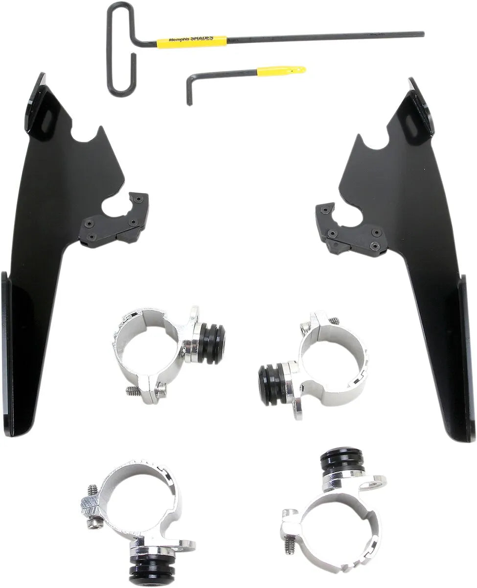 Memphis Shades Hd Fats/Slim Windshield Trigger-Lock Complete Mount Kit Fästdelar & kit för vindrutor bild 13 PMMEDIA:e5891245665af12b