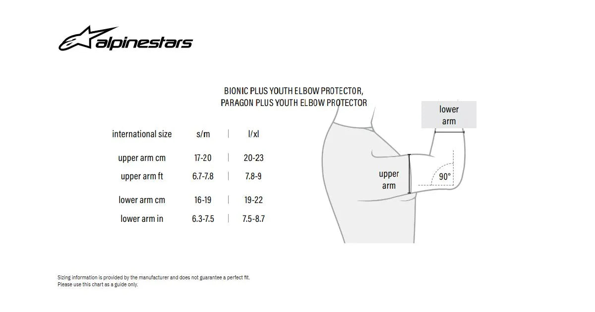 Alpinestars(Mx) Youth Bionic Plus Elbow Protectors Armskydd bild 4 PMMEDIA:5bf8a37199967633