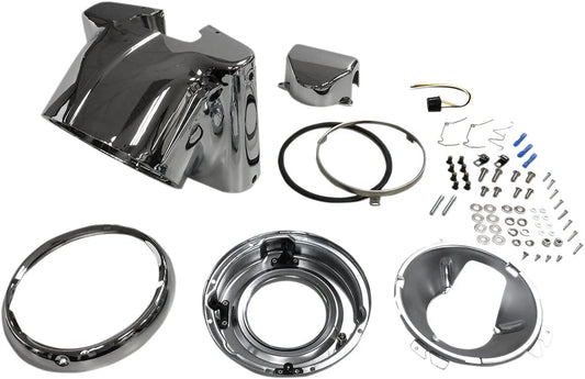 DRAG SPECIALTIES Headlight Nacelle Kit Chrome FLST bild 1 PMMEDIA:a435e0316f139e24