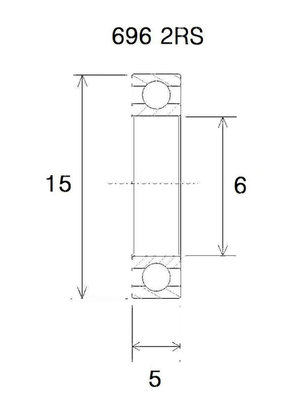 BLACK BEARING B3 Kulager 6x15x5 mm bild 1 PMMEDIA:a3986a8881db04f2