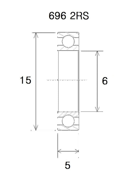 BLACK BEARING B3 Kulager 6x15x5 mm bild 1 PMMEDIA:a3986a8881db04f2