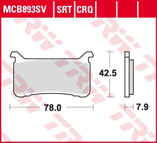 TRW CRQ Series Kolbromsbelägg fram bild 1 PMMEDIA:2341115352eac98c