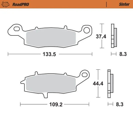 MOTO-MASTER RoadPRO Sinter Bakbromsbelägg bild 1 PMMEDIA:82e298553660afd0