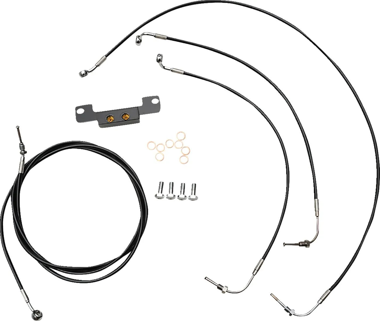 LA CHOPPERS Standard Svart Vinyl Broms- och Kopplingskabelkit bild 1 PMMEDIA:d19a7f63c45e3025