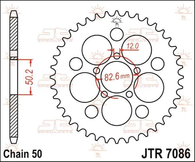 JT SPROCKETS Bakdrev Stål 48T 530 Zink bild 2 PMMEDIA:96f3d505f10a6748