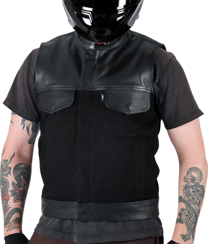 Thrashin Supply Co Kanan Leather/Denim Riding Vest Jacka textil herr bild 6 PMMEDIA:f5136aa25dbc9861
