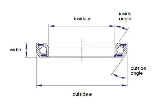 BLACK BEARING HB 40X52X8MM 45°/45° Headset Lager bild 3 PMMEDIA:be87cf54eeb1477e