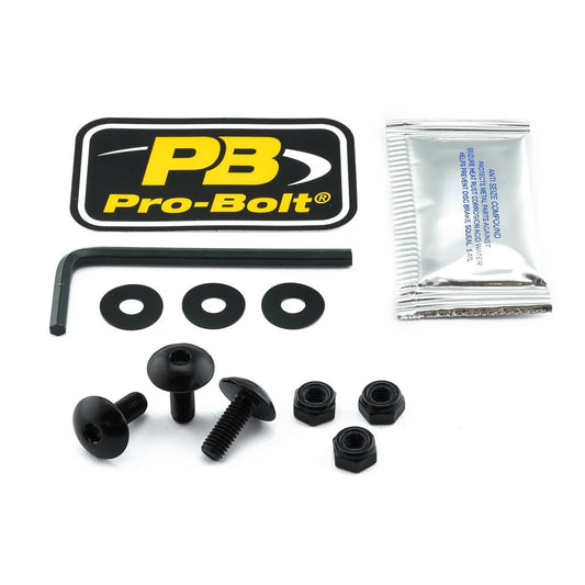 PRO BOLT Aluminium Skruvkit för Registreringsskylt Svart bild 1 PMMEDIA:3b6d334669877efa
