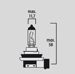 FLOSSER Halogen Strålkastarbelysning H8 12V 35W PGJ19-1 bild 2 PMMEDIA:99673df7ec634f5d