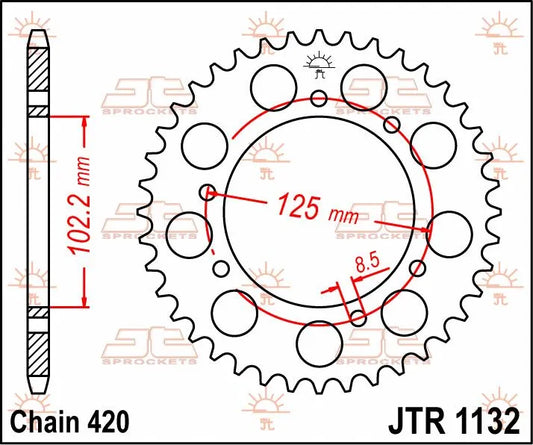 JT SPROCKETS Bakdrev i stål 48T 420 bild 2 PMMEDIA:1dbec4c9a529a8f8