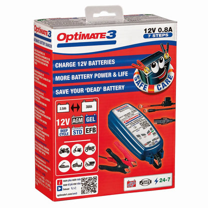 TECMATE OptiMate 3 Batteriladdare 12V 0.8A bild 5 PMMEDIA:7639e4ba1350a1c3