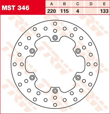 Trw Round Fixed Brake Rotor 220-250mm Bromsskivor offroad bild 4 PMMEDIA:c83e0d9eaa394380