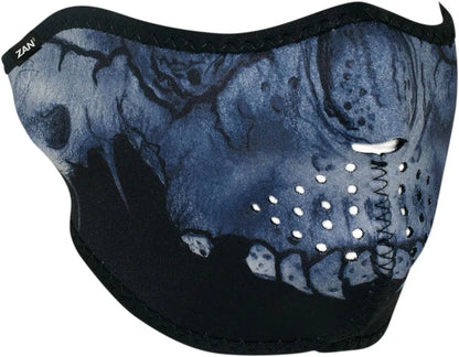 ZAN HEADGEAR Neopren Halvmask Midnight Skull bild 1 PMMEDIA:64f0f8162b038ad6