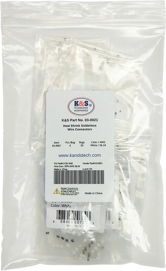 K&S TECHNOLOGIES Lödfa fria kabelkopplingar 20-pack AWG26-24 bild 1 PMMEDIA:26d8986cb188d85a