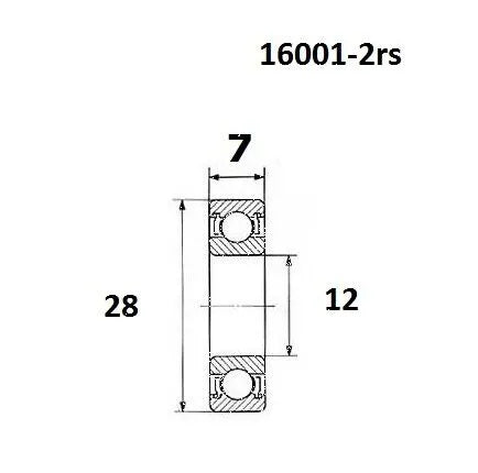 BLACK BEARING B5 kullager 12x28x7mm bild 1 PMMEDIA:0930492786d7f6c3