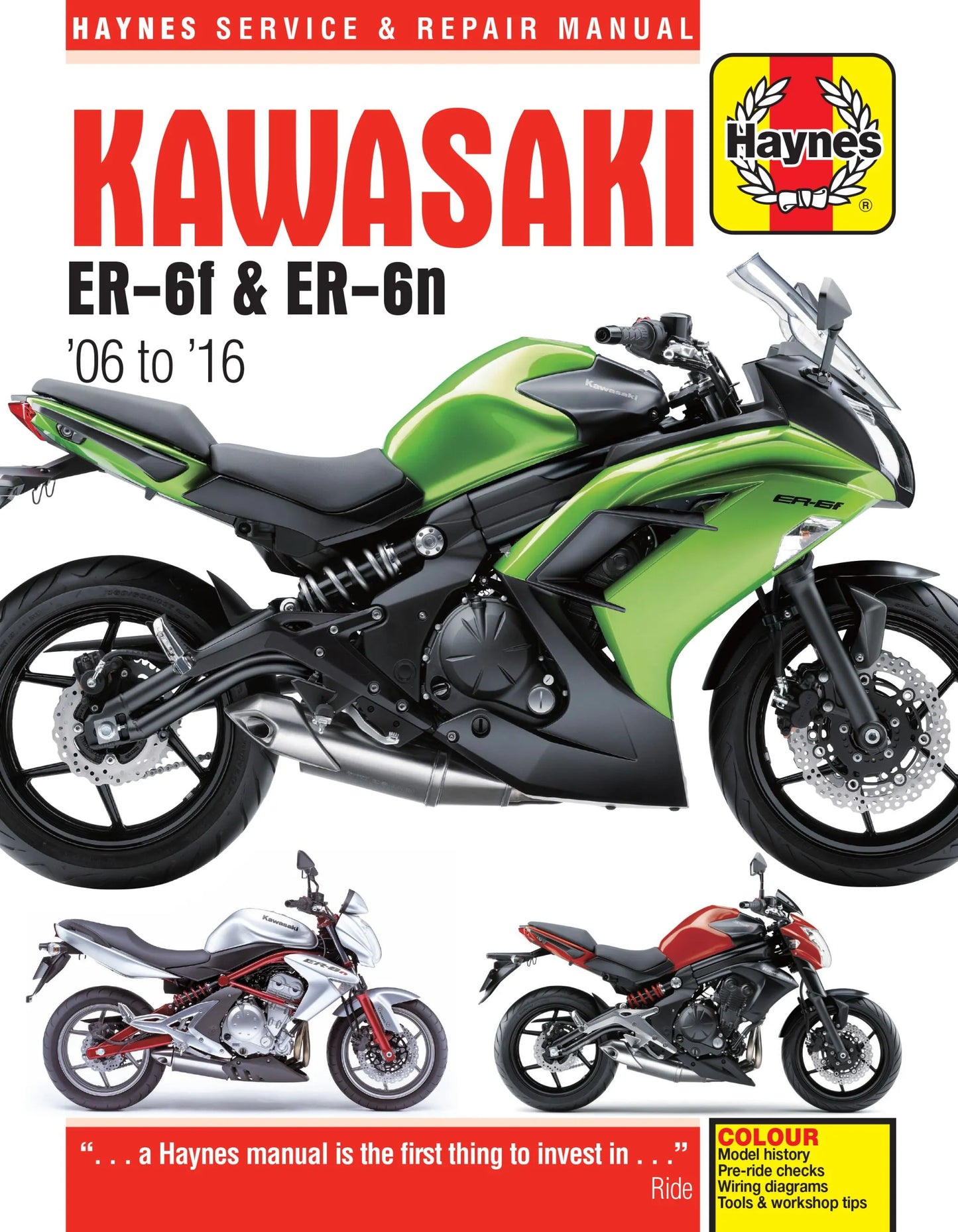 HAYNES Service Manual för Kawasaki ER-6F & ER-6N bild 1 PMMEDIA:dfd3f8c7bd94c253