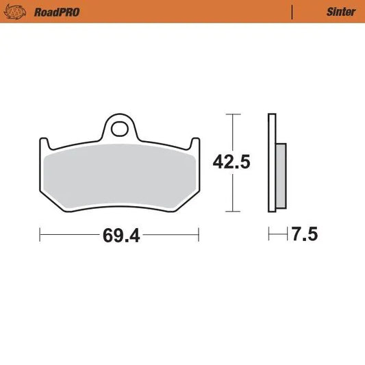 MOTO-MASTER RoadPRO Sinter Bakre Bromsbelägg bild 1 PMMEDIA:11d5b03599a21098
