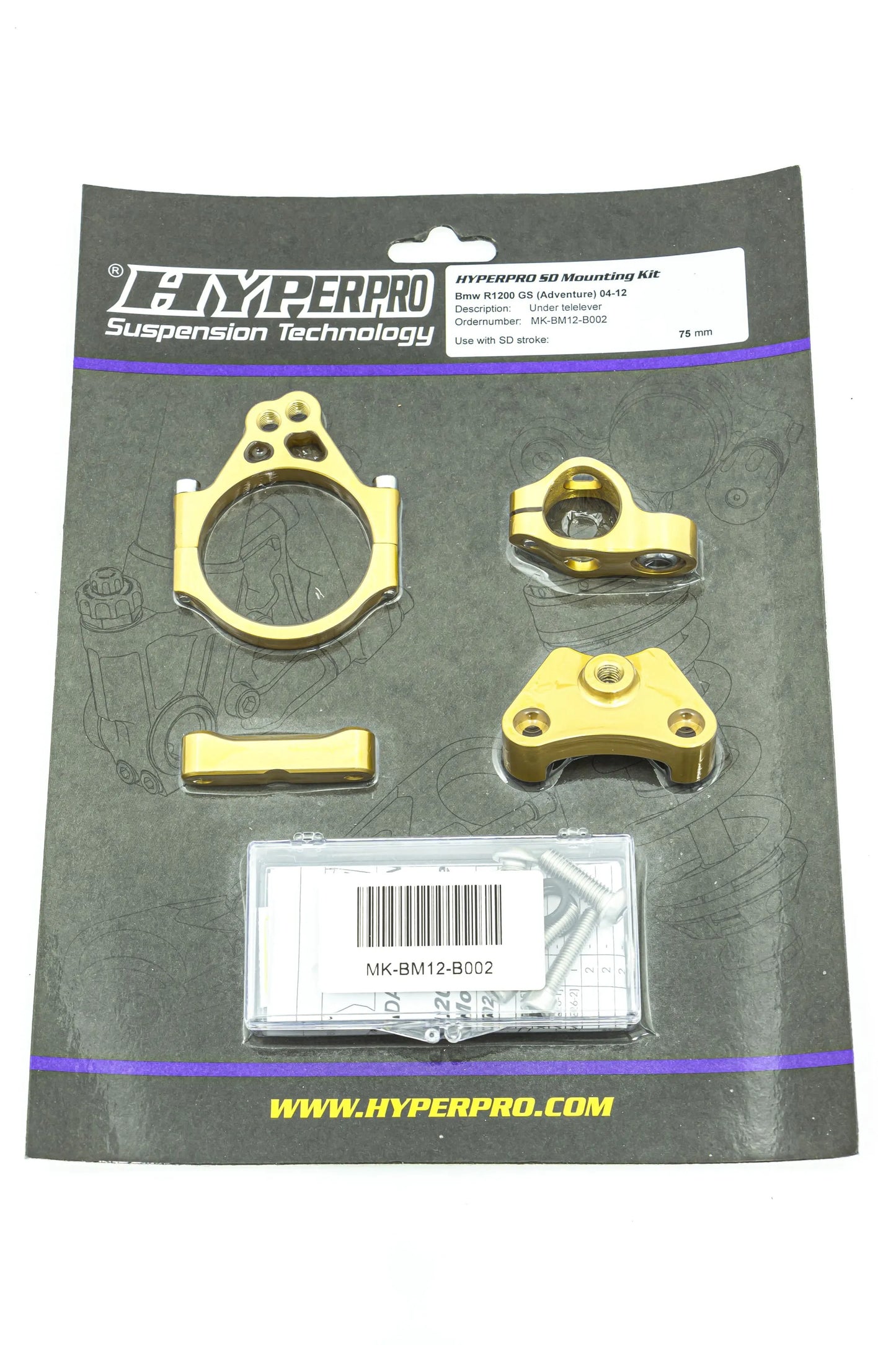 HYPERPRO Monteringssats styrdämpare BMW R 1200 GS/Adventure 04-12 bild 1 PMMEDIA:f8920039541f8a5c