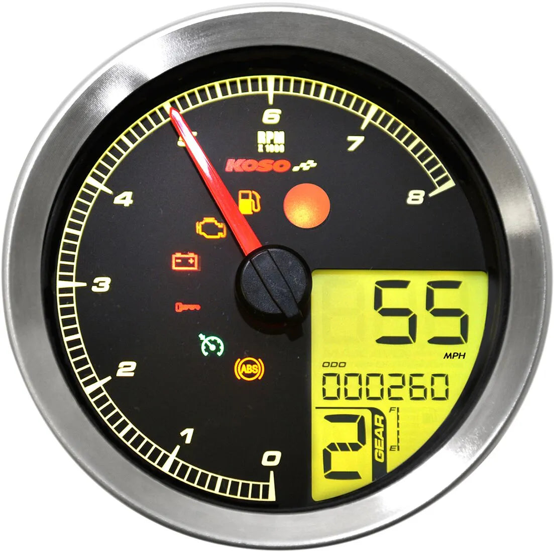KOSO NORTH AMERICA HD-04 Multifunktion Hastighetsmätare/Tachometer bild 7 PMMEDIA:91e449da8310986e