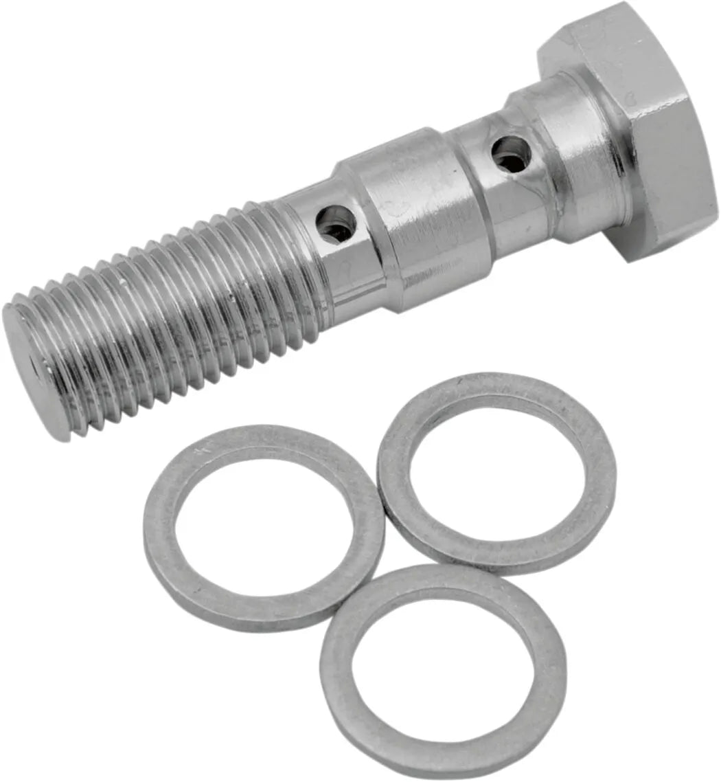 Drag Specialties Universal Chrome Steel Banjo Bolt Tillbehör bromsledningar bild 1 PMMEDIA:85aa2ac7a114852c