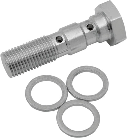 Drag Specialties Universal Chrome Steel Banjo Bolt Tillbehör bromsledningar bild 1 PMMEDIA:85aa2ac7a114852c