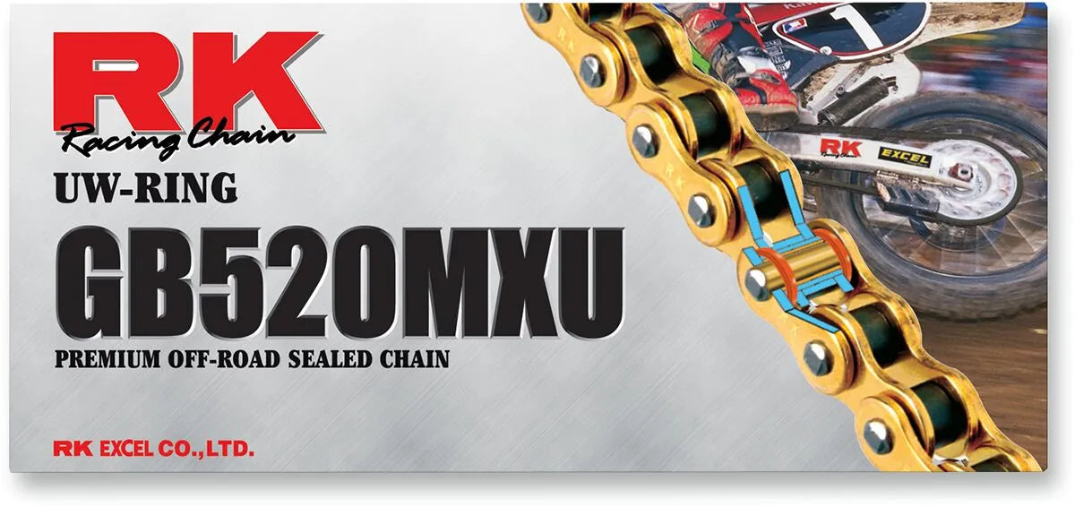 RK 520 MXU Drive Chain 118 länkar Gold bild 1 PMMEDIA:d088e7c3d5eb122f