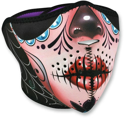 ZAN HEADGEAR Half Mask Sugar Skull bild 1 PMMEDIA:9d3988b90d0595a3
