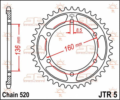 JT SPROCKETS Bakdrev Stål 43T 520 bild 2 PMMEDIA:2dfa48e2514dfbe3