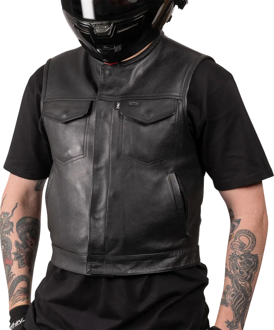 Thrashin Supply Co Encinal Leather Shorty Riding Vest Jacka textil herr bild 5 PMMEDIA:a85e7ff6c1c12d6e