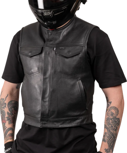 Thrashin Supply Co Encinal Leather Shorty Riding Vest Jacka textil herr bild 5 PMMEDIA:a85e7ff6c1c12d6e