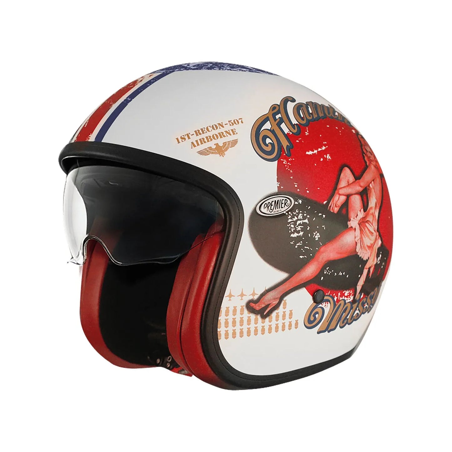 Premier Helmets Vintage Pin Up Öppen hjälm vuxen bild 1 PMMEDIA:d92be39bdd9e1d52
