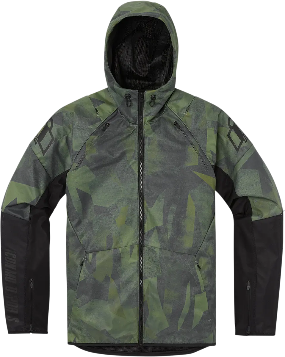 ICON Airform Battlescar™ MC-jacka CE grön small bild 1 PMMEDIA:e55aaa90133d457f